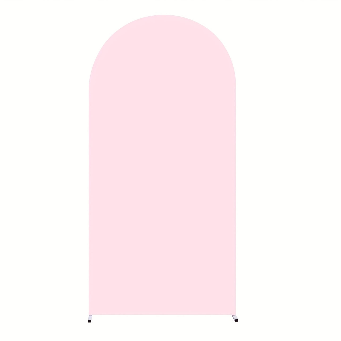 Wedding Arch Cover 6ft Polyester Fitted Round Top Backdrop Cover, Wrinkle-Free Machine Washable, for Wedding Ceremony Birthday Party Gender