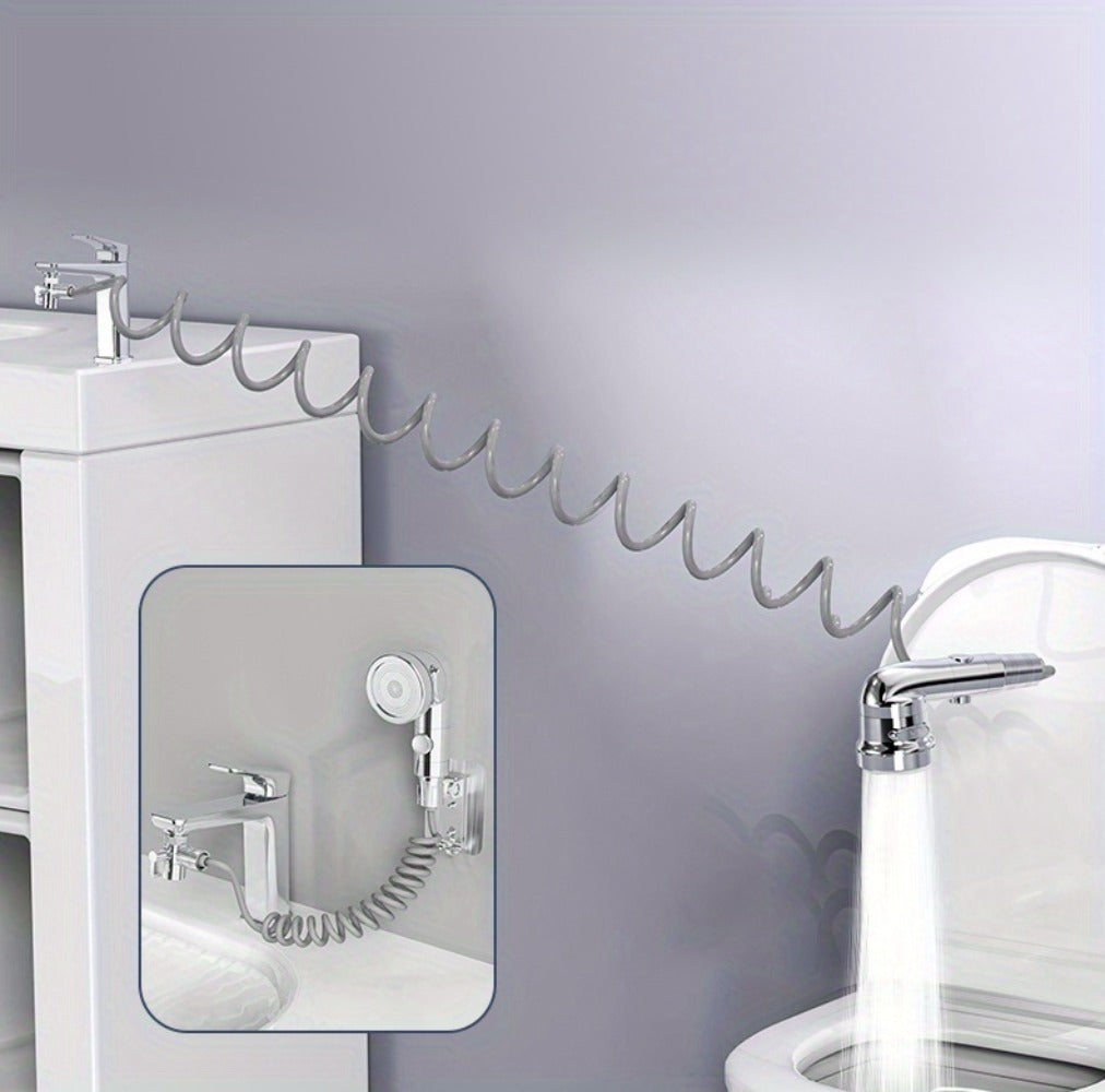 Faucet Extender Pull-Out Retractable Showerhead for Washbasin - Hot & Cold Compatible Hair Washing Sink Sprayer