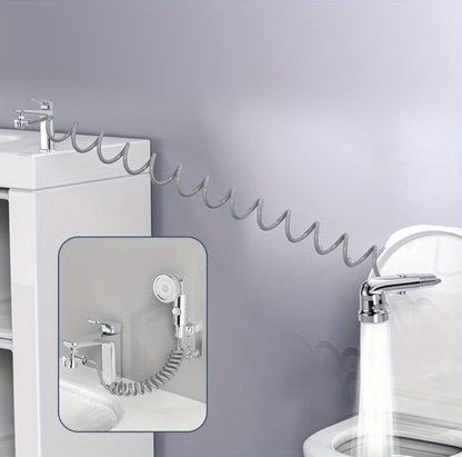 Faucet Extender Pull-Out Retractable Showerhead for Washbasin - Hot & Cold Compatible Hair Washing Sink Sprayer