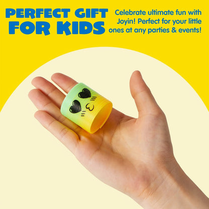 Rainbow Mini Spring Coil Party Favors 60pcs Bulk, Fidget Stress Toys for Kids, Goodie Bag Stuffers