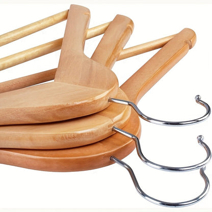 Premium Wooden Hangers with 360° Rotatable Hook & Shoulder Grooves | Slim Durable Wood Coat Suit Hangers | 10 20 30 Pack Closet Organizer