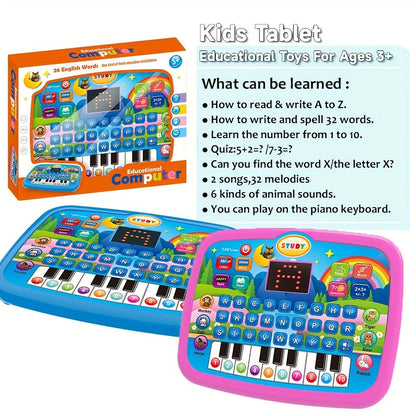 Educational Learning Machine for Kids with 2.2" Screen Alphabet Numbers Music Animals Piano Keys