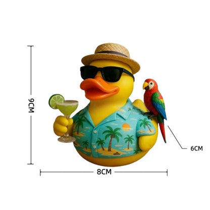 Resin Duck Figurine Tabletop Decor – Beach Style Ornament, Handcrafted Home Decoration, Thanksgiving Gift for Friends & Car Accessories