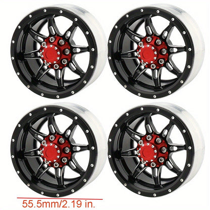 1.9" Beadlock Wheel Rims for RC Crawler 4pcs with the Listed Color, Size or Set Options for Everyday Use
