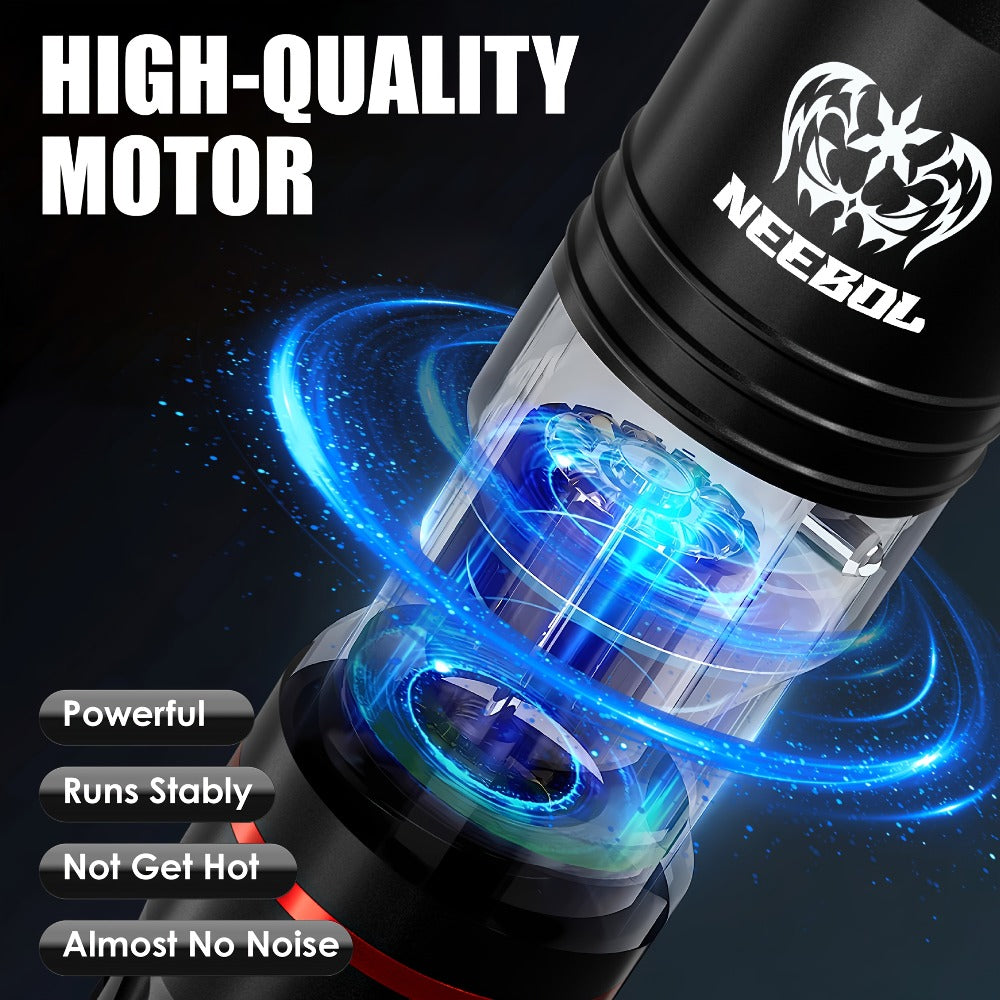 Tattoo Machine Kit Neebol L01 Pro Wireless Rotary Pen with LCD Display and Black or Red Complete Kit Options