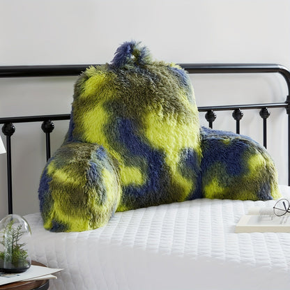 Reading Pillow with Arms - Camo Tie-Dye Plush Backrest Pillow for Bed, Sit-Up Support for Reading