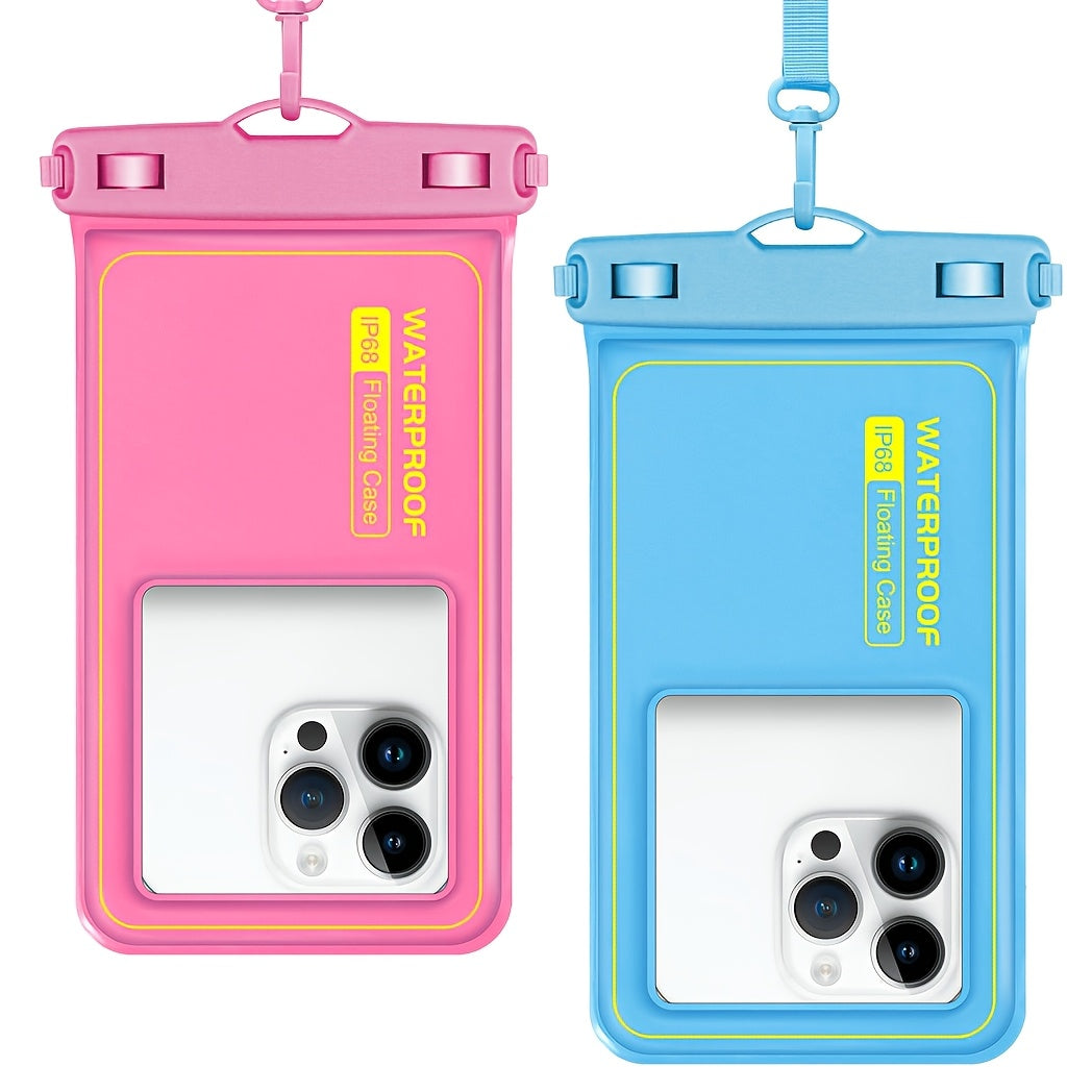 Buoyant Phone Dry Bag 2 Pack for iPhone 16 15 14 13 12 11 Pro Max Samsung Galaxy for Camping, Travel and Outdoor Use