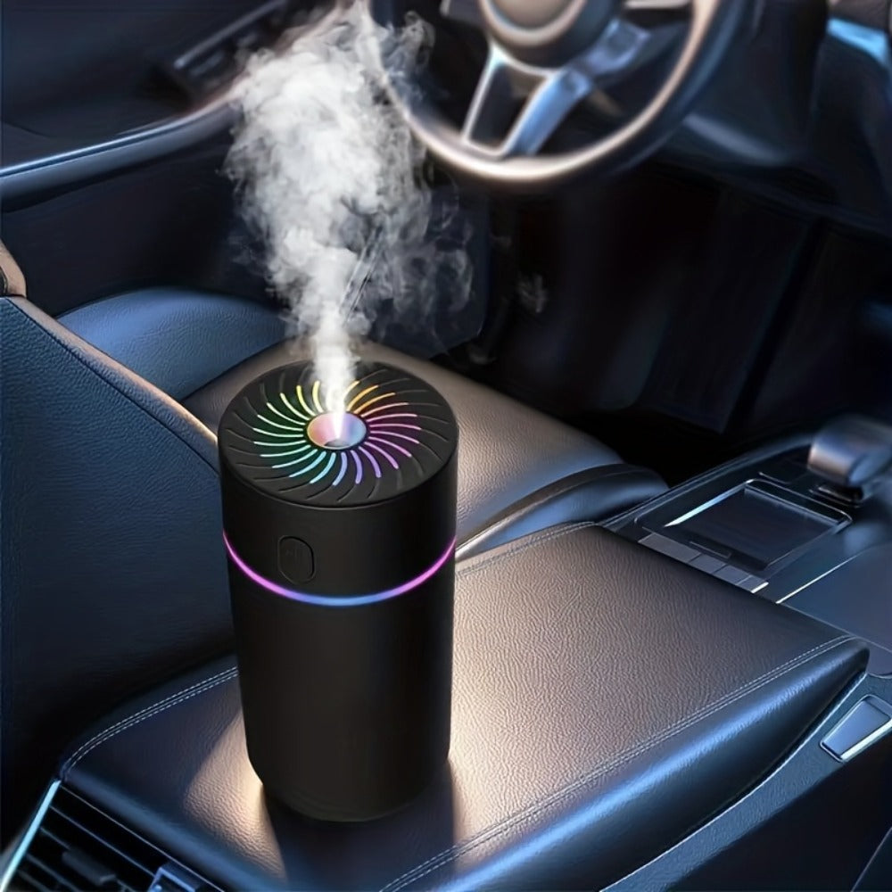 USB Cool Mist Humidifier with Color-Changing Night Light, Portable Desktop Car Aromatherapy Humidifier Nano Fine Mist Facial Steamer