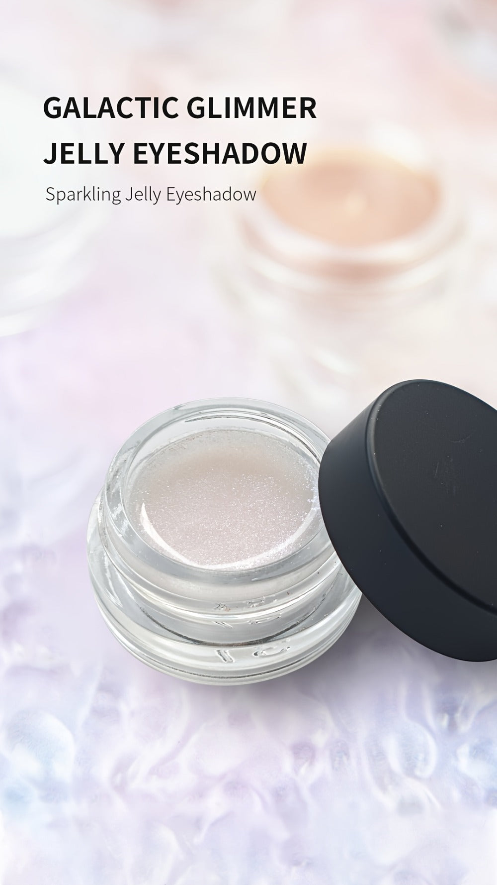 Shimmer Jelly Eyeshadow 2 Pack, Icy Cool Tone Frosty Glow Gel Eye Makeup, Non-Creasing Blendable Formula