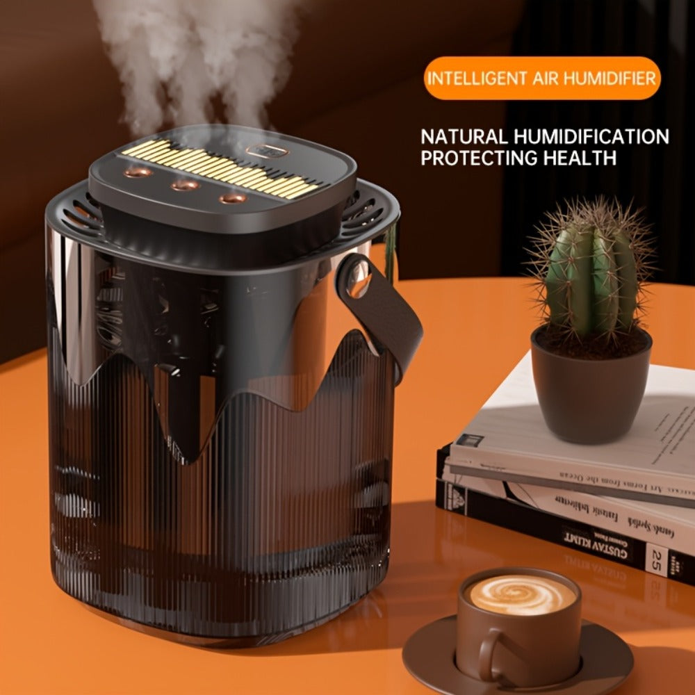 Large Desktop Humidifier with Night Light, 101oz 3-Nozzle USB Rechargeable Cool Mist Humidifier for Bedroom