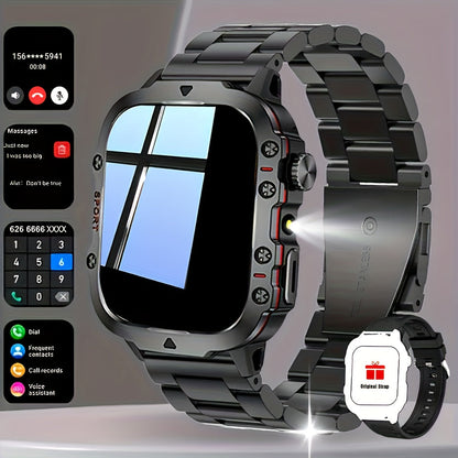 Smartwatch Men's Outdoor LED backlit touchscreen with Wireless Calling & LED Display, USB Charging, Multiple Sport Modes, Heart Rate