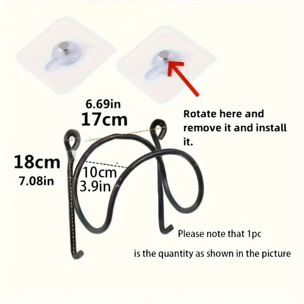 Wall Mounted Towel Rack with Hooks 6pcs Iron Hanging Rack Set Multi-Layer Wall Storage Organizer for Bathroom, Bedroom & Kitchen