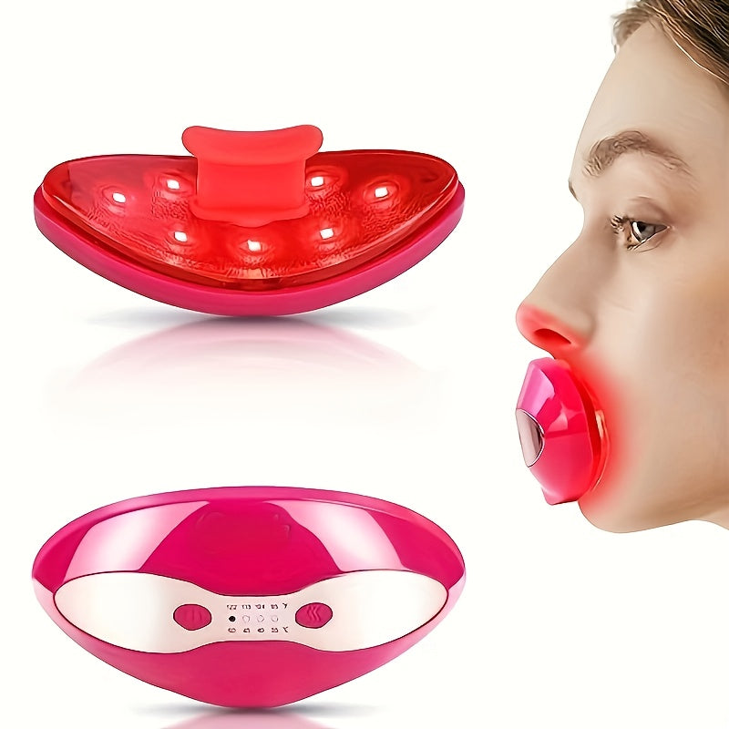 Lip Plumper Device Electric LED Light 2-in-1 Lip & Eye Care USB Rechargeable Portable Lip for Bath Time, Home Spa and Personal Care