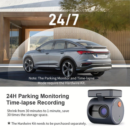 KAWA MINI 3 Dash Camera with 1296P Label, WiFi App Connection, Voice Control and Blue Finish