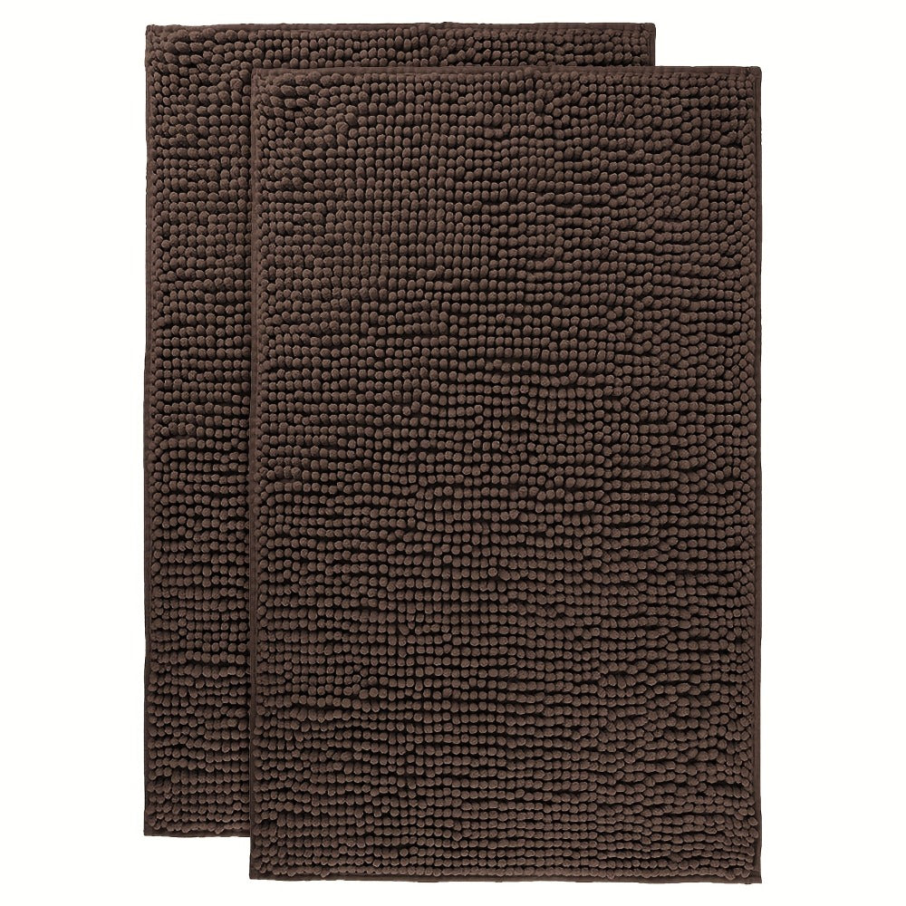 Chenille Bath Rug Extra Thick Bathroom Mat, Multiple Sizes & Colors for Entryways, Bedrooms and Living Spaces