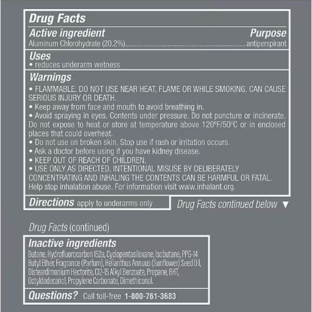 Dove Men+Care Dry Spray Antiperspirant Deodorant Pack of 6, 150mL Each (5 fl oz), 48H Protection
