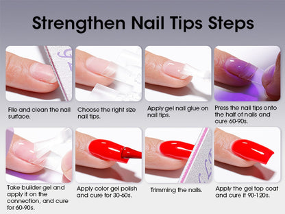 Clear Builder Gel HEMA-Free 5-in-1 2pcs 1.35oz – Nail Extension Strengthener Apex Construction Art Sealing & Repair | Soak-Off UV LED 28+
