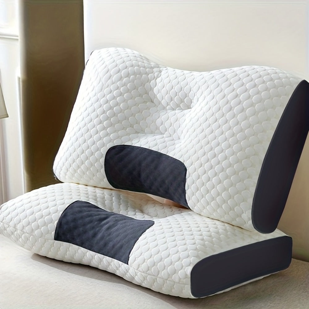 Neck Pillow 2-Pack Orthopedic Contour Support, Removable Zippered Cover, Breathable Fabric, All-Season Cervical Spine