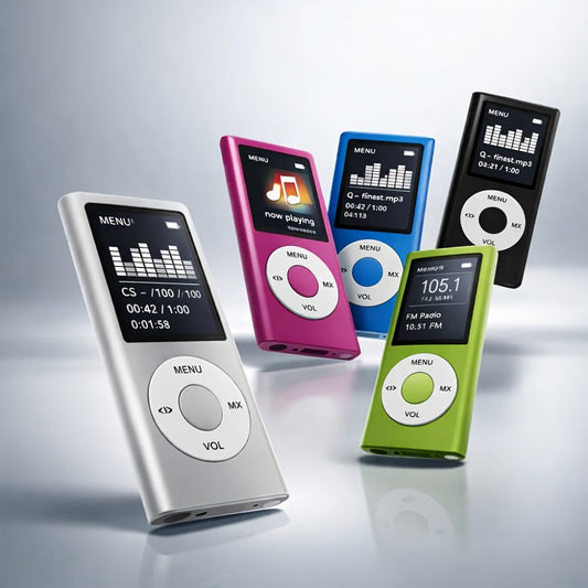 Portable MP3 Music Player with 1.8" LCD Display, Compact Digital Audio Player with FM Radio, Voice Recorder