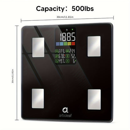 Smart Body Scale 14-in-1, Body Fat Scale with BMI, Mass & 14 Health Metrics, Wireless Bluetooth App Sync