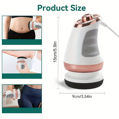 Handheld Body Massager with 5 Interchangeable Heads & 3 Pads, Adjustable Vibration Intensity, Full Body for Abdomen