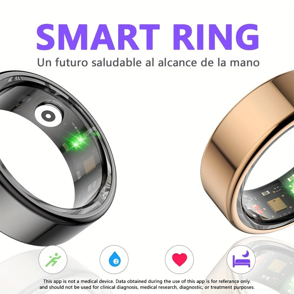R18 Smart Ring Activity Tracker with 20+ Workout Modes – Sleep & Stress Monitor, Heart Rate, iPhone & Android Compatible, USB Charging