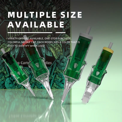 Tattoo Cartridge Needles with MAGICCREATOR Label, 20-Piece Box with 25 RL RS CM M1 Options