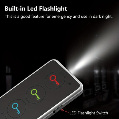 4-Receiver Wireless Key Finder 100ft Range with LED Flashlight – RF Item Locator for Keys Phones Wallets TV Remotes, No App No Bluetooth