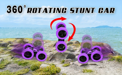 Remote Control Car, Double-Sided 360-Degree Flip Stunt Model with LEDs, 2.4GHz Control and 1400mAh Battery