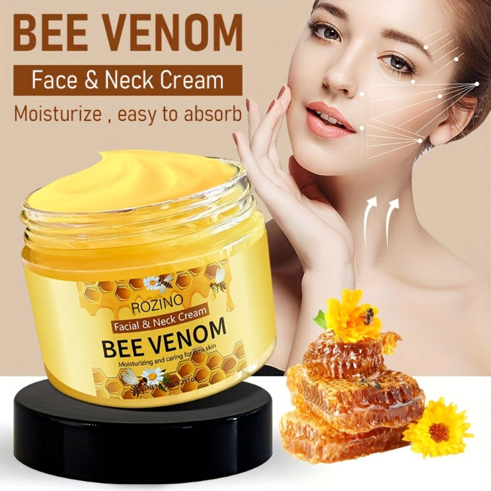 Bee Venom Face & Neck Lifting Cream 150g with Hyaluronic Acid & Vitamin E for Tightening, & Smoothing Skin