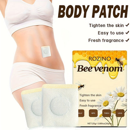 Bee Venom Navel Patches 30pcs – Natural Botanical Belly Button Patches for Body Wellness, Detox & Self Care, Long-Lasting Adhesion