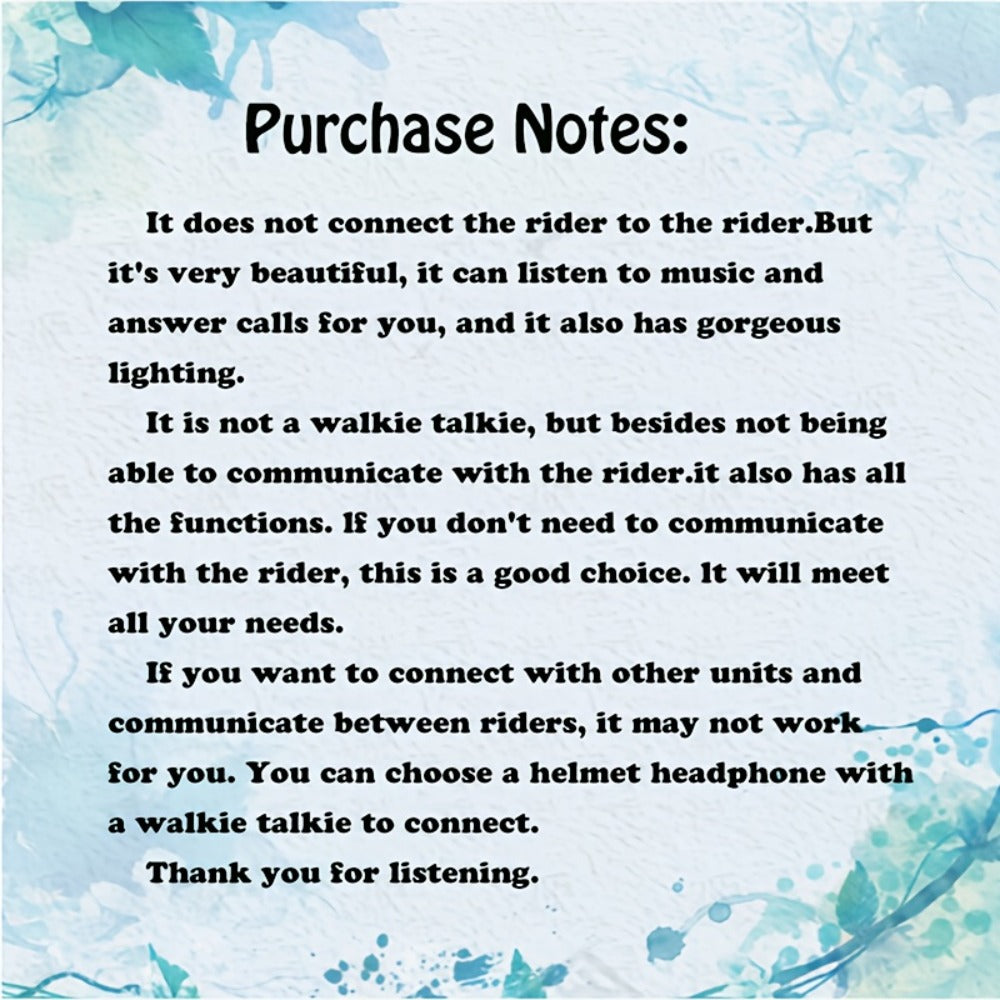 Motorcycle Helmet Bluetooth Headphones Wireless 5.0 – Hi-Fi Stereo, Noise Cancellation, Hands-Free Calls & Music, Easy Helmet Install