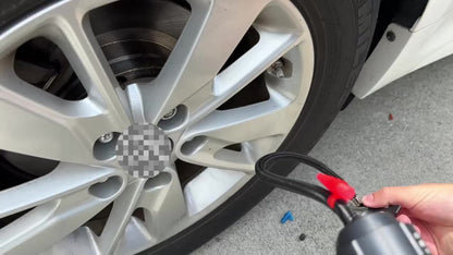 Portable Tire Inflator Air Compressor 150 PSI Cordless with Auto-Shutoff Digital Pressure Gauge LED Light Wireless USB Charging for Car