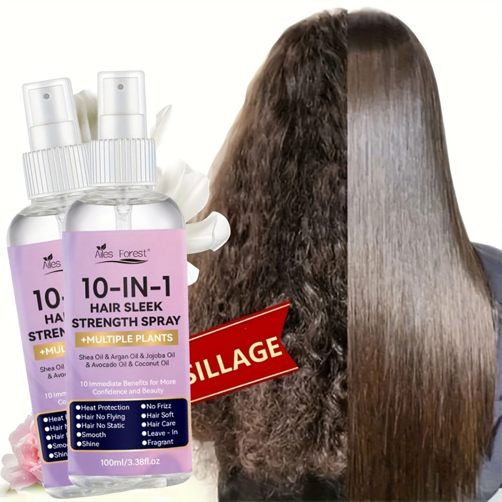 Leave-In Conditioner Spray 10-in-1 No-Rinse 100ml, Fragrance-Free Anti-Frizz Detangling Heat Protection