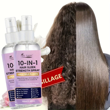 Leave-In Conditioner Spray 10-in-1 No-Rinse 100ml, Fragrance-Free Anti-Frizz Detangling Heat Protection