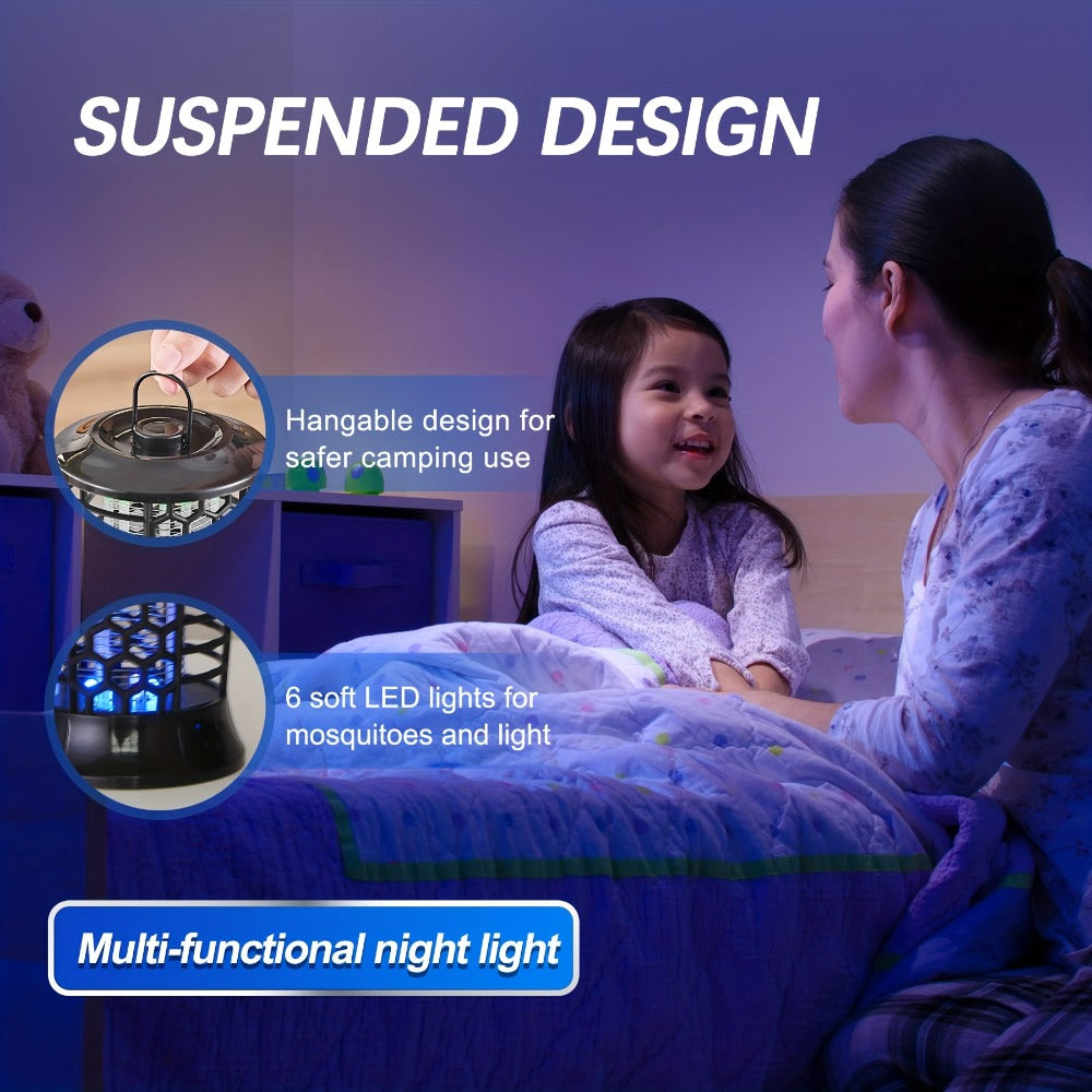 Bug Zapper Indoor Mosquito - Electric Insect Trap Plug-In UV Light Fly Zapper for Home, Bedroom, Kitchen