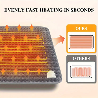 Electric Heating Pad 17"x33" Fast Heating Lap Blanket - 9 Adjustable Heat Settings, Shutoff Timer