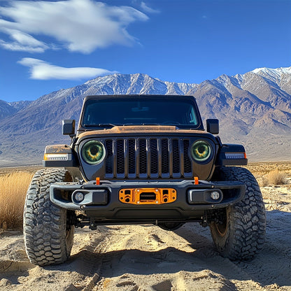 3D Beast Eye Headlight Stickers – Funny Car Headlight Decals for Jeep Round Headlights, Truck Body, Bumper & Window Decoration