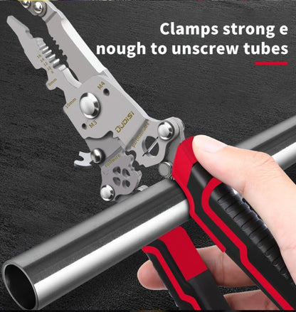 Folding Wire Stripper Multifunctional Pliers Crimping Cutter Tool for Electrician Cable DIY for Entryways, Bedrooms and Living Spaces