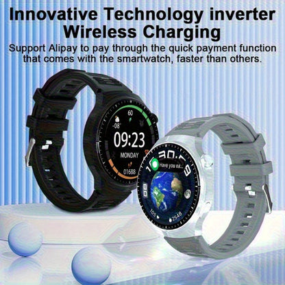 Smartwatch Round 2.01" Extra Large Screen with Wireless Calling, 100+ Sport Modes, Sleep and Heart Rate Readouts, Built-in Games Weather