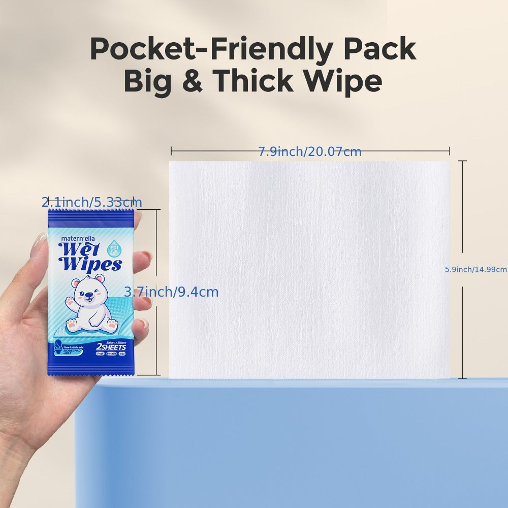 Flushable Wet Wipes with Probiotics, Plant-Based Fibers, Fragrance Free, Sewer Safe, & Thick Disposable Butt Wipes for Adults