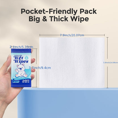 Flushable Wet Wipes with Probiotics, Plant-Based Fibers, Fragrance Free, Sewer Safe, & Thick Disposable Butt Wipes for Adults