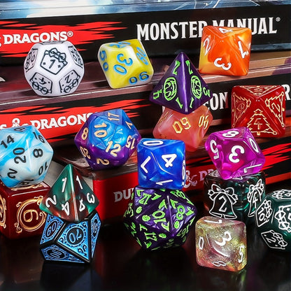 Mystery Box DnD Dice Set 72pcs Blind Box 9 Sets Random Polyhedral Dice with the Listed Color, Size or Set Options for Everyday Use