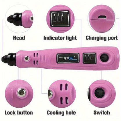 Cordless Rotary Tool Kit 3.6V USB Charging for Entryways, Bedrooms and Living Spaces, with the Listed Configuration