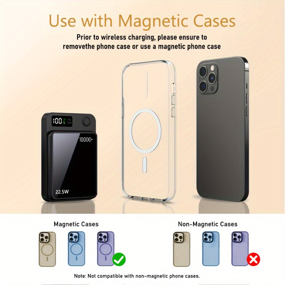 15W Magnetic Wireless Power Bank 5000 10000 15000mAh, 30W PD Fast Charging for an Everyday Personal Care Routine