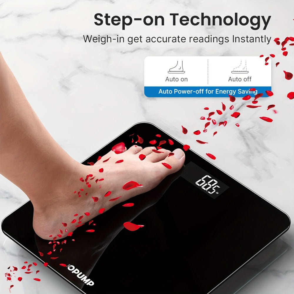 Digital Bathroom Scale High Precision, Electronic Body Weight Scale with Backlit HD LCD Display, kg/lb/st Switchable