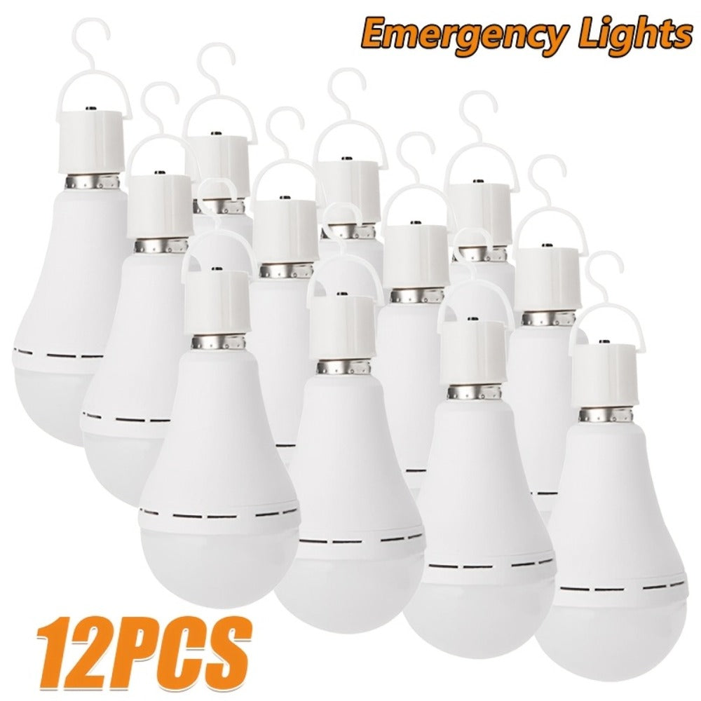 Rechargeable Emergency LED Bulb 2000mAh 60W Equivalent 6000K with Hook for Entryways, Bedrooms and Living Spaces