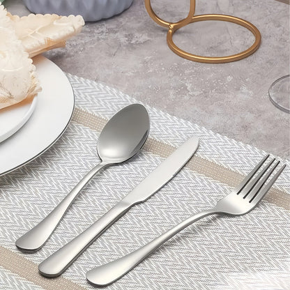 Stainless Steel Silverware Set 20 or 60 Piece – Heavy Duty Commercial Grade, Dishwasher Safe, Rust-Proof & Non-Toxic Bulk Kitchen Tableware