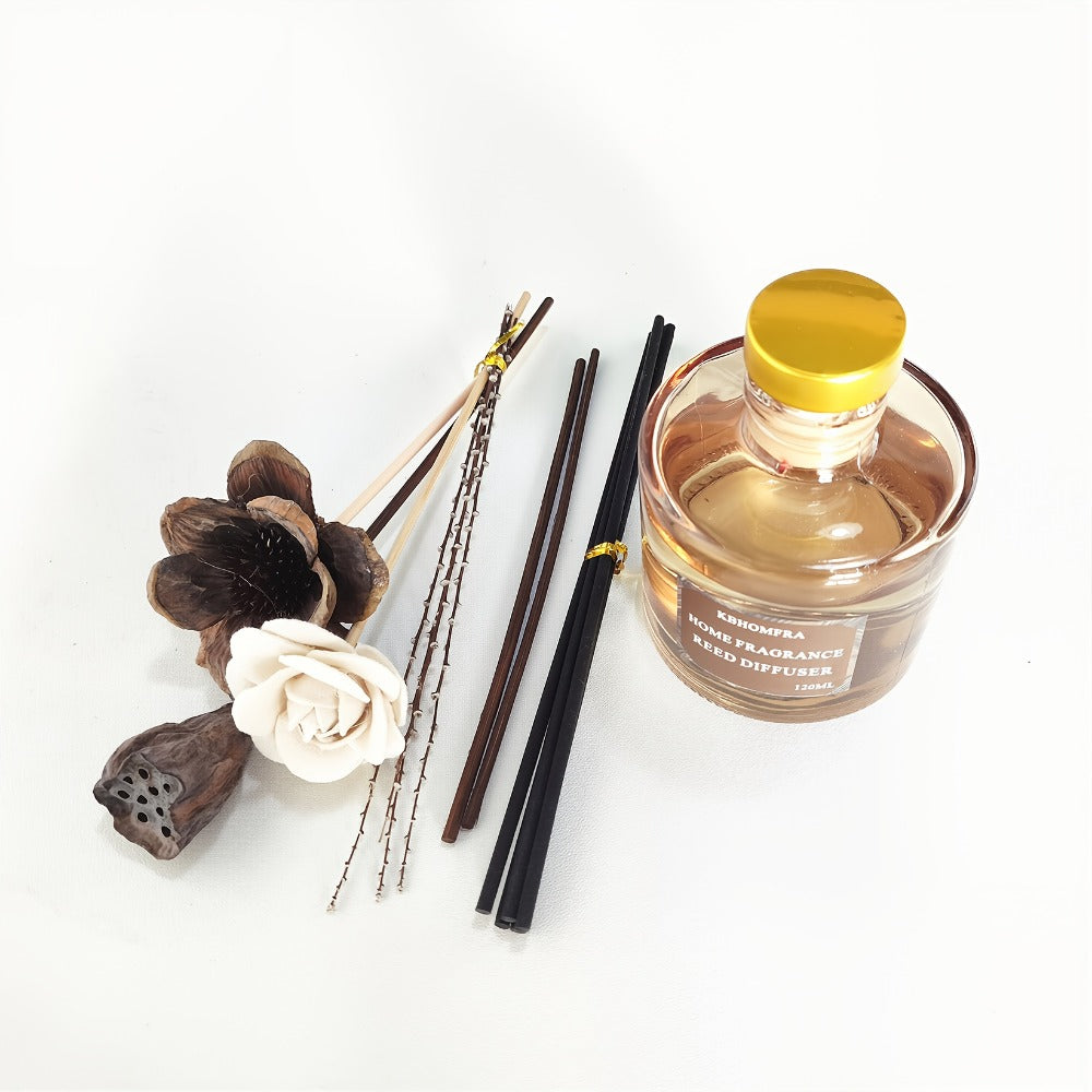 Reed Diffuser Set with Dried Flowers, Jasmine, Cedar, Sandalwood & Gardenia Scents, 120ml 90-Day Home Fragrance