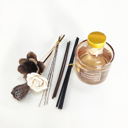 Reed Diffuser Set with Dried Flowers, Jasmine, Cedar, Sandalwood & Gardenia Scents, 120ml 90-Day Home Fragrance